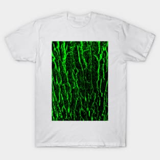 Texture - Neon Green Tree bark T-Shirt